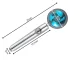 Shower Head with Turbine and Replaceable Filter, Silver/Blue