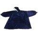 Warm Oversized Hoodie Blanket 2-in-1 Fluffy Sweatshirt, Navy Blue