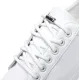 Elastic No-Tie Shoelaces with Metal Buckle, White