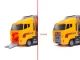 Transporter Truck with Launcher and 6 Metal Construction Vehicles