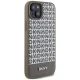 DKNY iPhone 15 Case Leather Printed Pattern MagSafe, Brown