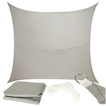 Waterproof Rectangular Sun Shade Sail for Garden Patio 4x3m, Grey