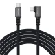 Wozinsky WPS3-UY41S Angled USB-C USB4 Cable 240W 40Gb/s 1m - Black