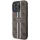 Чехол Guess 4G Printed Stripes MagSafe для iPhone 16 Pro Max - коричневый
