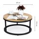 ModernHome Round Industrial Loft Coffee Table 60 cm