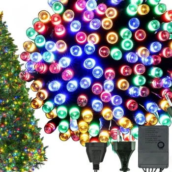 Indoor Christmas String Lights 200 LED, Multicolor, 8 Modes