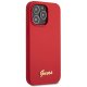 Guess iPhone 13 Pro Max Case Silicone Vintage Gold Logo, Red