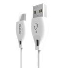 Dudao USB Type C Data Charging Cable 2.1A 1m, White