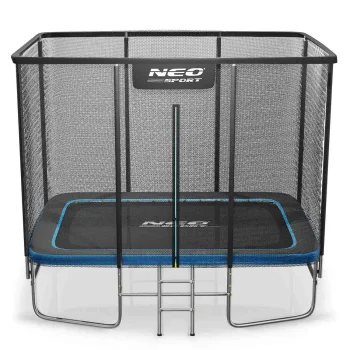 Rectangular Garden Trampoline 10x7ft 305x213cm with Net and Ladder Neo-Sport