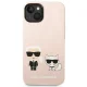 Karl Lagerfeld KLHMP14MSSKCI Silicone MagSafe Case for iPhone 14 Plus, Light Pink