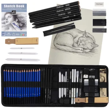 Drawing and Sketching Art Set, 54 Pieces