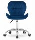 Avola Velvet Swivel Office Chair with Wide Back, Navy Blue
