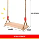 Kruzzel Wooden Kids Swing, Beige