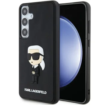 Karl Lagerfeld Samsung Galaxy S24 Plus Case 3D Rubber Ikonik, Black