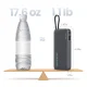 Cuktech 20000mAh Powerbank with Built-in USB-C Cable, Gray