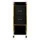 Gabbiano Solo Hairdressing Trolley, Black/Gold