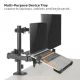 Monitor Arm with Laptop Tray 17\"-32\" Screen 10\"-15.6\" Laptop