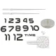 Ruhhy 00022143 DIY Wall Clock 60-130 cm, Silver