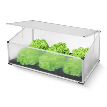 Aluminum Frame Polycarbonate Greenhouse, 100x60x40/30 cm
