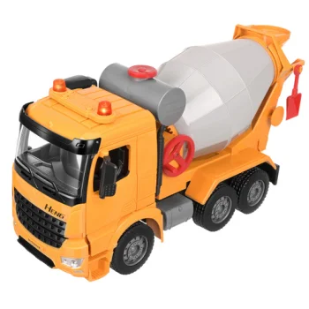 Kids Concrete Mixer Toy Truck with Friction Drive, Light and Sound Effects