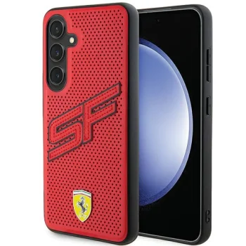 Ferrari Samsung Galaxy S24+ Case Big SF Perforated, Red