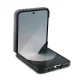 DKNY Leather Metal Stack Logo Case for Samsung Galaxy Z Flip 6, Black