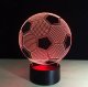 3D LED nakts lampiņa Futbola bumba RGB