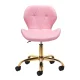 4Rico QS-06G Cosmetic Stool, Pink/Gold
