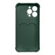 Apple iPhone XS Max 6.5\" Silicone Wallet Card Case, Green