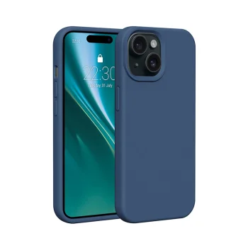 Etteri Silicone Case for Apple iPhone 14, Dark Blue