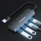 Wozinsky WHS080YSS 4-Port USB-A 3.0 Hub with Switches - Gray