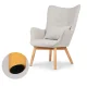 Sofotel Norse Lounge Chair with Footstool, Light Grey