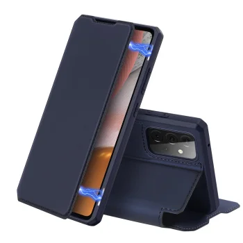 Samsung Galaxy A72 (SM-A725F/DS) DUX DUCIS Skin X Auto-absorbed Leather Cell Phone Case Cover, Blue