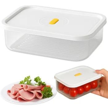 Airtight Food Storage Container with Lid, 600ml, White