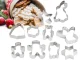 Christmas Gingerbread Cookie Cutters 15 pcs Silver