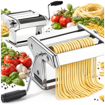 Pasta Maker Machine for Homemade Spaghetti and Lasagna, Stainless Steel with 7 Settings