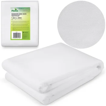 Plonos Plant Cover Non-woven Fleece 1.6 x 20 m (50 g/m²), White