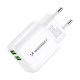 Wozinsky CUWCW 2.4A 2 x USB-A Wall Charger - White