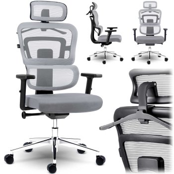 Ergonomic Mesh Office Chair Sofotel Nicea, grey