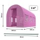 Garden Greenhouse Tunnel 2x3m (6m2) Plonos, Pink