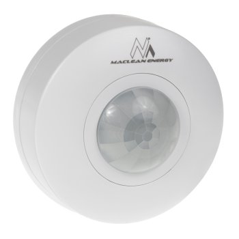 Maclean MCE314 W Ceiling PIR Motion Sensor, 360°, 6m, IP20, White