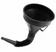 Two-Piece Fuel and Oil Funnel with Filter Screen, Black