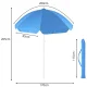 Folding Beach and Garden Umbrella with UV Filter, 170 cm
