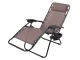 Folding Garden Lounger Zero Gravity with Table, Brown