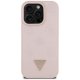Guess Grained Hot Stamp Peony Triangle Logo MagSafe iPhone 16 Pro Max Case - Pink