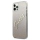 Apple iPhone 12 / 12 Pro 6.1\'\' Guess Gradient Script Case Cover (GUHCP12MPCUGLSGO), Gold