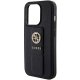 Guess iPhone 15 Pro Max Case Grip Stand 4G Saffiano Strass, Black