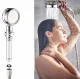 Shower Head with Blue Turbine, Silver/Transparent