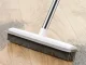 Silicone rubber broom brush for sweeping with metal stick 120 cm