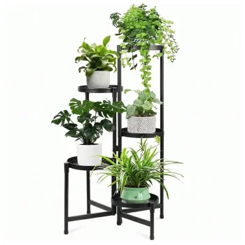 5-Tier Metal Plant Stand, 48x48x81.5 cm